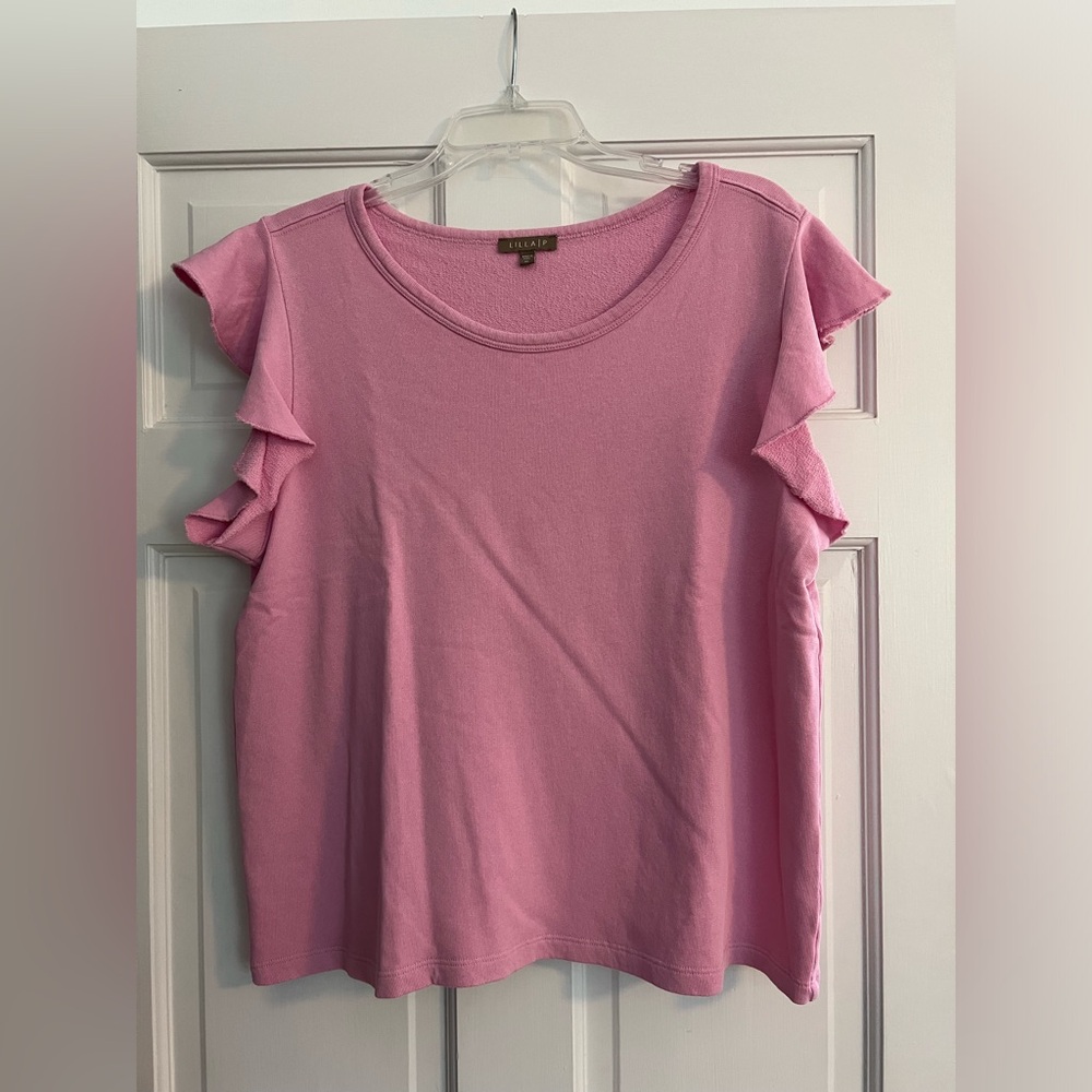 Lilla P ruffle sleeve sweatshirt